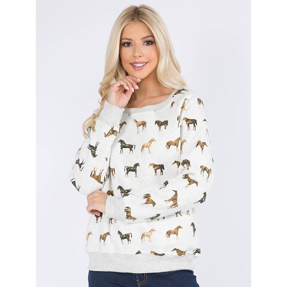 SM Wardrobe Size Large Horse Sweatshirt